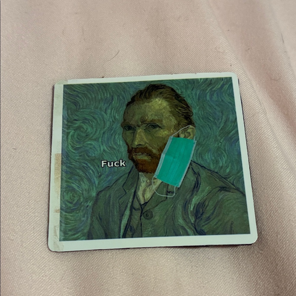 Vincent Van Gogh with Mask Magnet Funny